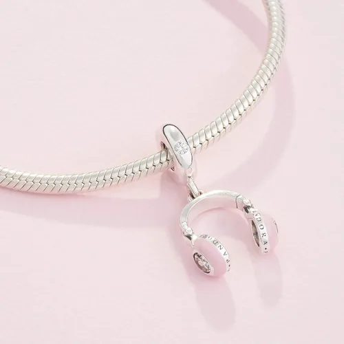 Miniatura 4 de PANDORA Joyería Auriculares Colgantes Circonita Cúbica Charm en Plata de Le, Metal Esmalte, Circonita Cúbica