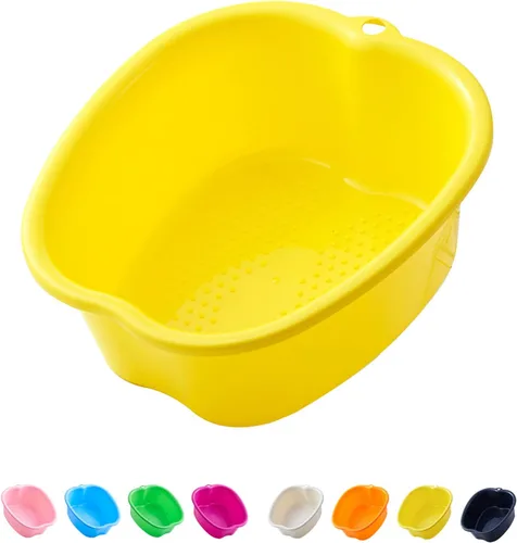 Miniatura 7 de AXLOFO® Cuenca de baño para remojar pies, bañera grande de plástico para remojar pies, cubo de baño para masajes de pies, ideal para quitar la piel