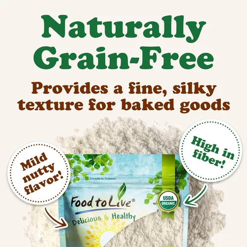 Miniatura 5 de Harina de yuca orgánica, 8 onzas, sin OMG, polvo de raíz de yuca cruda, 100% pura, kosher, superalimento vegano, paleo, a granel, sustituto