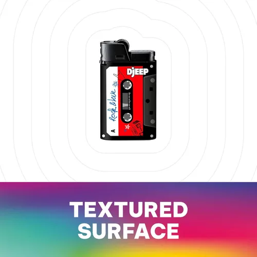 Miniatura 7 de DJEEP Encendedores de bolsillo, colección de edición limitada de mixtape, encendedores únicos con textura, paquete de 4 unidades de encendedores