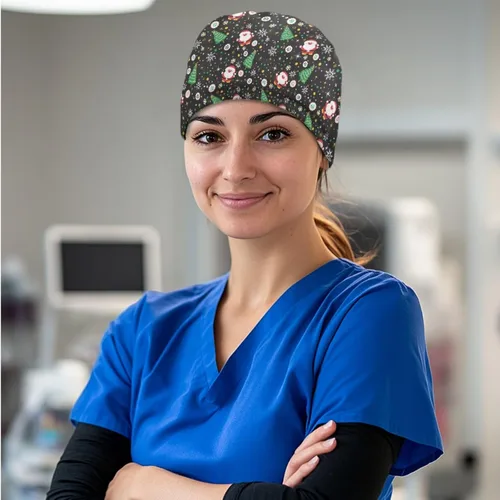 Miniatura 120 de Babrukda Paquete de 2 gorras con banda para el sudor ajustable con lazo en la espalda, gorro divertido