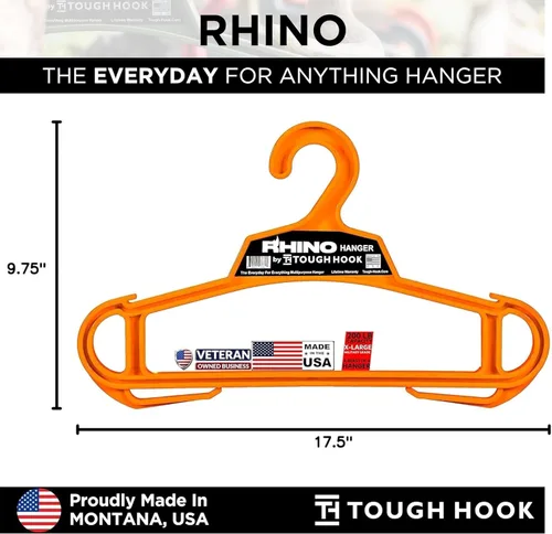 Miniatura 4 de Rhino Tough Hook - Perchas de ropa resistentes – Percha de grado militar para armadura corporal – Perchas de traje de capacidad de 200 libras – El