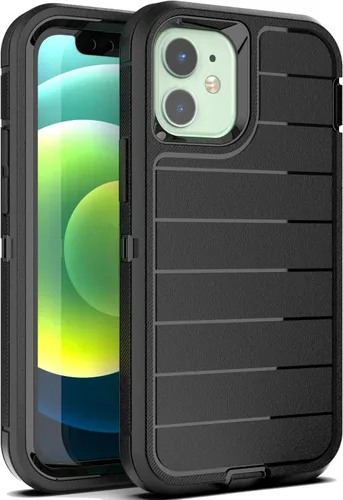Miniatura 7 de YmhxcY Funda para iPhone 12/iPhone 12 Pro [2 Protectores de Pantalla de Vidrio Templado] Cubierta Duradera de 3 Capas A Prueba de Caídas/Funda