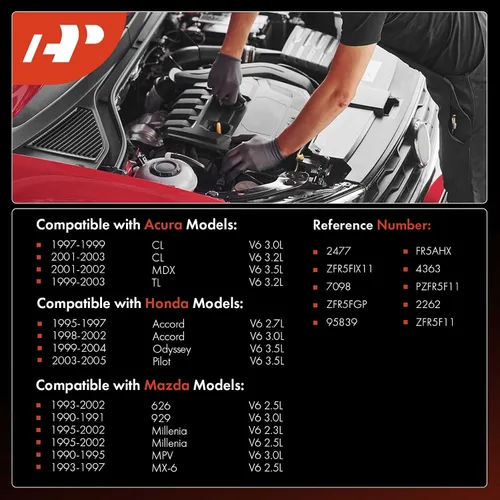 Miniatura 2 de A-Premium Bujías de Platino Iridio compatibles con Honda Accord 1995-2002, Pilot 2003-2005, Odyssey 1999-2004 y Acura MDX 2001-2002, TL 1999-2003