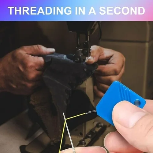 Miniatura 5 de Enhebrador automático de agujas, enhebrador de agujas para máquina de coser, enhebrador de agujas de bricolaje para manualidades de costura, se Azul