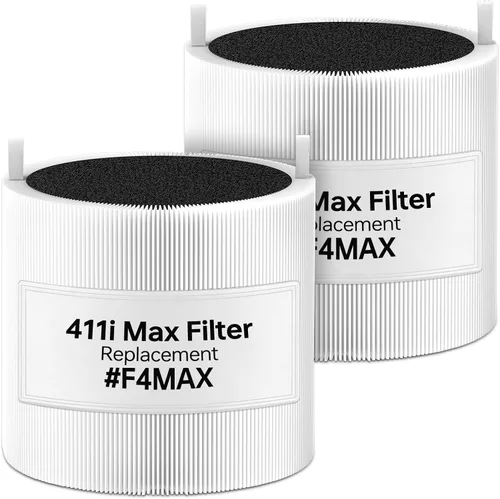 Miniatura 8 de Filtro de repuesto 411i/411a Max compatible con Blueair Blue Pure (no para 411/411Auto y mini/411+), potente filtro de partículas de polvo y filtro