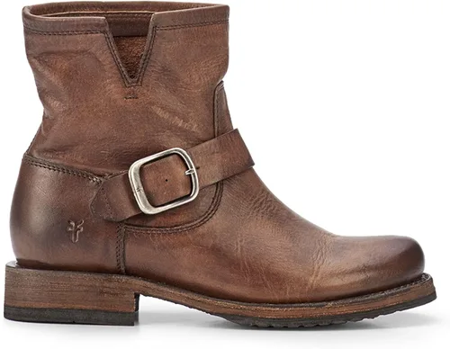 Miniatura 2 de Frye Veronica Botines para mujer hechos de cuero cepillado de grano completo con herrajes de metal antiguo e impermeables, construcción de ribete