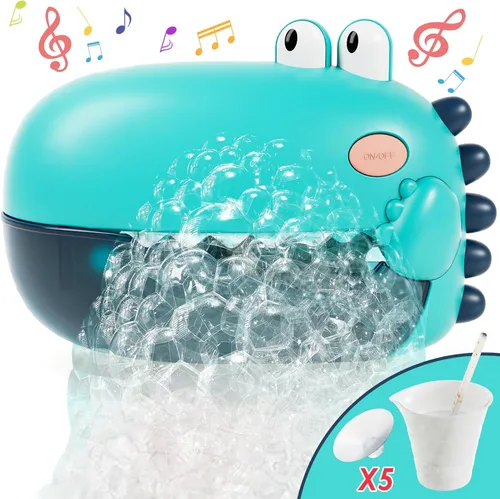 Lehoo Castle Juguetes de baño para niños, máquina de burbujas de baño, juguetes de baño de dinosaurios para niños de 1 a 3 años, fabricante de