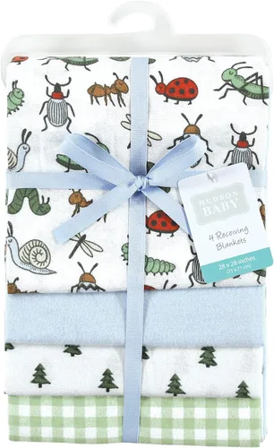 Miniatura 2 de Hudson Baby - Mantas de franela de algodón unisex para bebé, bichos, talla única Bugs