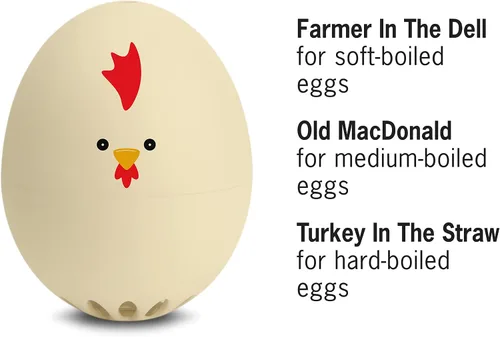 Miniatura 3 de Rooster Beepegg – Temporizador de huevos para hervir huevos – Cocina musical para huevos suaves, medianos y duros – Seguro para alimentos