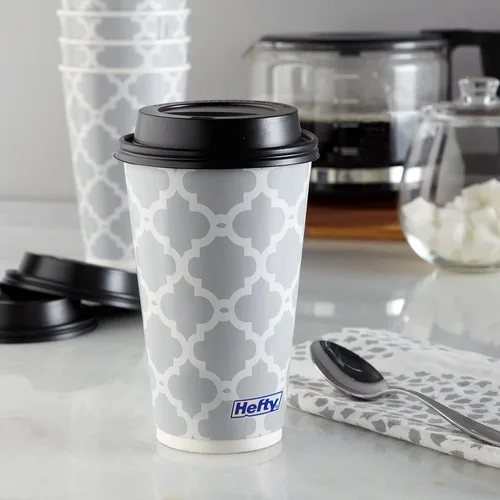 Miniatura 2 de Hefty - Vasos calientes desechables con tapas, 16 onzas, 20