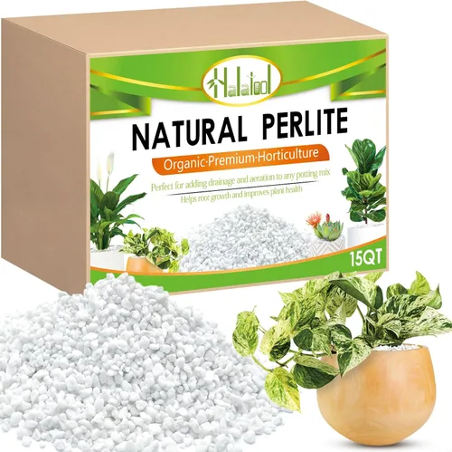 Miniatura 14 de Aditivo de Suelo Halatool 2QT de Perlita para Plantas Jardinería Interior Natural Mezcla de Tierra para Macetas Aditivo para Retener Humedad