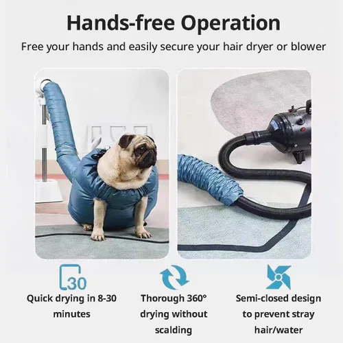MANON ROSA Bolsa de secado para perros – Traje de secado rápido de pelo de mascotas para perros y gatos pequeños, medianos y grandes, accesorio de