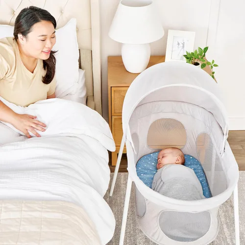 Miniatura 9 de Regalo Baby Basics - Moisés infantil con toldo, marca galardonada, plegado rápido y fácil de instalar, almohadilla extraíble, malla transparente