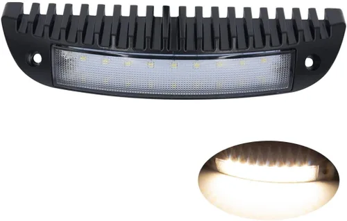 Raycharm - Lámpara LED para toldo de RV de perfil bajo de 9.1", 40° de ángulo hacia abajo enfocado, luz blanca cálida de 3000K, alta salida de luz y