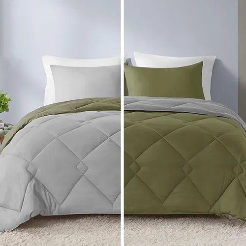 Miniatura 29 de Comfort Spaces Vixie Juego de Edredón Reversible - Cubierta Acolchada Geométrica Casual de Moda, Ropa de Cama Acogedora Alternativa de Plumón