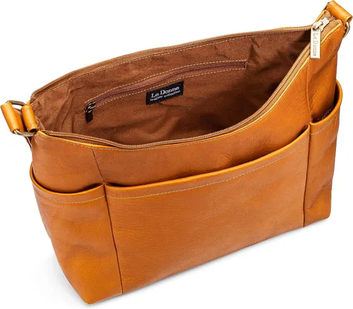 Miniatura 3 de Le Donne Bolso de hombro Cheyenne Hobo de cuero de grano completo para mujer