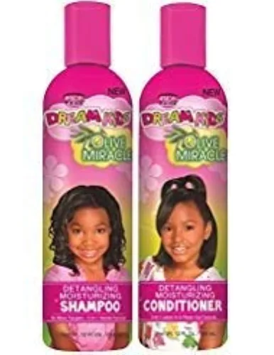 Miniatura 2 de African Pride Dream Kids Olive Miracle - Juego combinado de champú y acondicionador desenredante