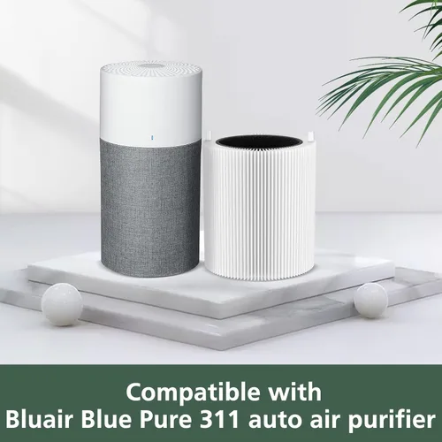 Miniatura 3 de isinlive Blue Pure 311 - Filtro de repuesto automático compatible con Blueair Blue Pure 311 Auto Air Puri-Fier, sistemas de filtración 2 en 1
