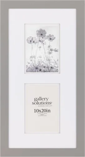 Miniatura 10 de Gallery Solutions - Marco de fotos negro plano de 8 x 10 pulgadas - Soporte de mesa o pared - Para fotos de 5 x 7 pulgadas con doble paspartú blanco