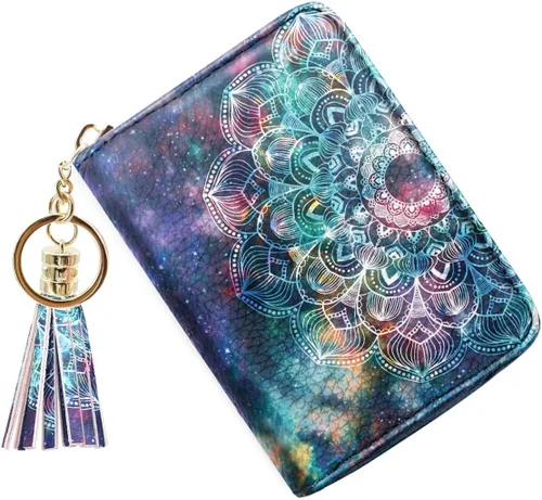 Miniatura 6 de Pequeña cartera para tarjeta de crédito RFID con brillantina.para mujer, cartera Rfid, S