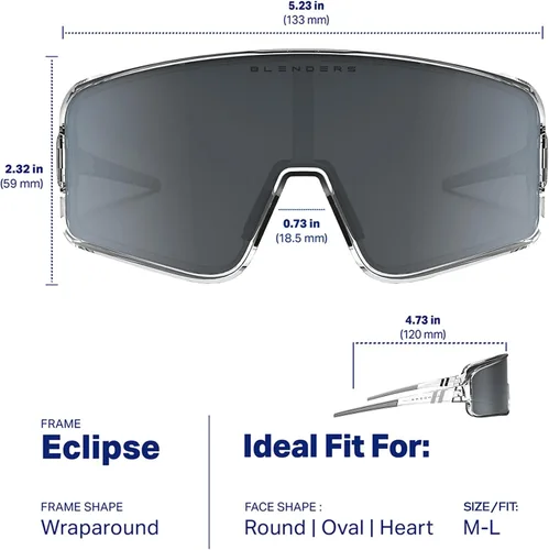Miniatura 15 de Blenders Eyewear Eclipse X2 - Gafas de sol polarizadas - Lente envolvente - 100% protección UV - Para hombres y mujeres