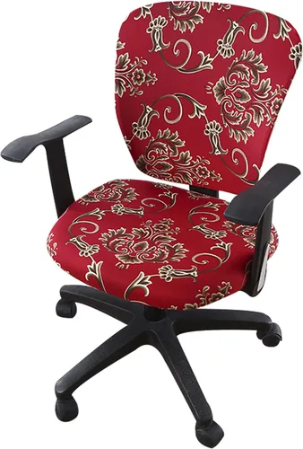 Miniatura 12 de Jinzio Funda para silla de oficina de computadora, tela protectora dividida y elástica, de poliéster, universal, para escritorio, para silla