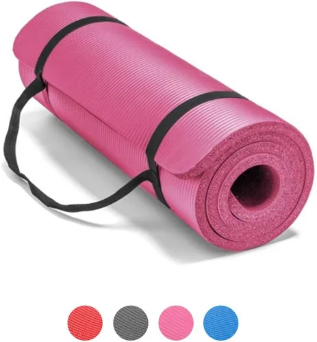 Miniatura 8 de LOKATSE Home - Tapete de yoga grueso multiusos con correa de transporte de alta densidad Gris