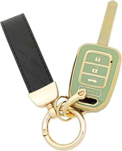 Miniatura 8 de Funda protectora de TPU para llavero compatible con Honda Accord 2013-2016 Honda Accord 2014-2015 CRV 2014-2015 Civic Key Fob (blanco)
