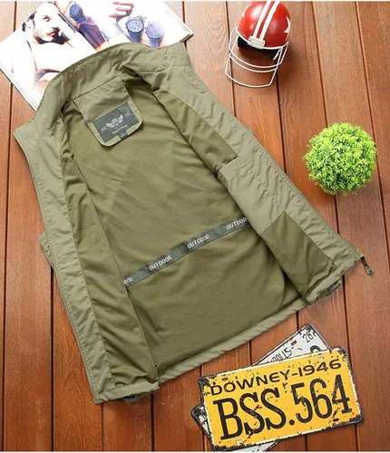 Miniatura 5 de Duyang - Chaleco de safari para hombre ligero y de secado rápido