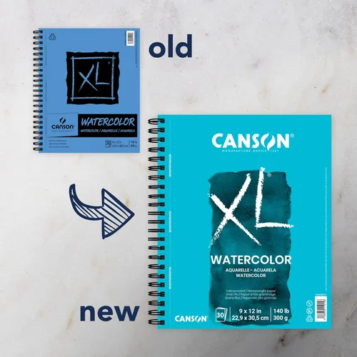 Miniatura 2 de Canson XL Series Cuaderno de acuarela, papel blanco pesado, encuadernación con resorte lateral, 30 hojas, 9x12 pulgadas
