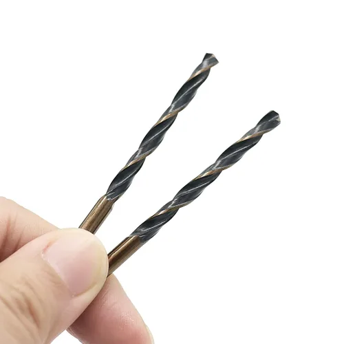 Miniatura 3 de Brocas helicoidales de acero de alta velocidad 4341 con vástago recto de 0.236 pulgadas (0.236 in) con revestimiento dorado y negro para mejoras
