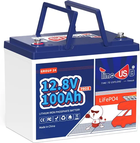 Miniatura 9 de Timeusb Batería LiFePO4 de 12 V 100 Ah, batería de litio Group31 integrada 100 A BMS, 15000+ baterías de fosfato de hierro y litio de ciclos