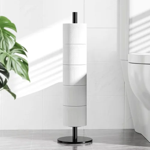 Miniatura 8 de Soporte de papel higiénico de níquel cepillado para almacenamiento de rollos de repuesto, soporte de papel higiénico de acero inoxidable