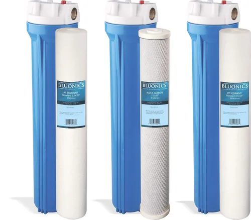 Miniatura 6 de Bluonics Potente sistema de agua para toda la casa y pozo de 55 W UV ultravioleta con sedimentos y CTO de carbono con carcasa azul sólido de 2.5 x
