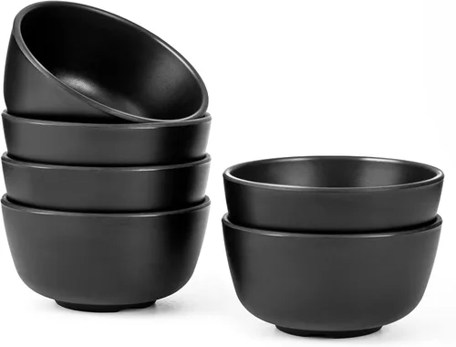 TP Juego de 6 cuencos de 10 onzas, cuencos de melamina de 4.5 pulgadas para aperitivos, aperitivos, helados, salsas, guarniciones, irrompibles y