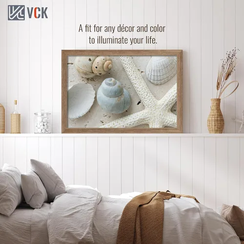 Miniatura 33 de VCK Marcos para póster de madera maciza de 22.375 x 34 pulgadas, marco de fotos A1 negro con montaje en pared, paquete de 3