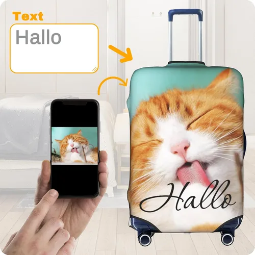 Miniatura 2 de Funda de equipaje personalizada para maleta, funda personalizada para maleta, añade tu texto fotográfico, logotipo, protector de equipaje de viaje