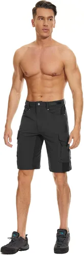 Miniatura 2 de Pantalón corto Cycorld para ciclismo de montaña, bolsillos con cierre de cremallera, liviano, ligero de ajuste, para hombre