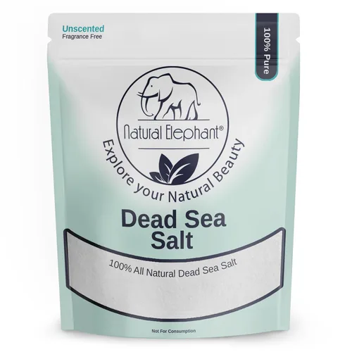 Natural Elephant Sal del Mar Muerto para remojar y bañarse | Bolsa a granel de 19 libras | Grano fino | 100% natural y pura