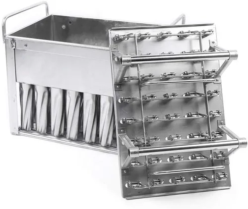 Miniatura 7 de 40 moldes de acero inoxidable para paletas, juego para hacer paletas, moldes para helados, moldes para paletas de hielo, moldes redondos