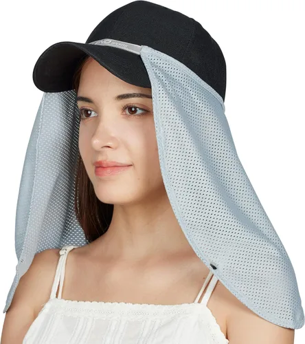 Miniatura 4 de Sombrero de sol de malla de enfriamiento Escudo Cuello Cortina Transpirable Guardia Polainas Protección UV Unisex Hombres Mujeres Cubierta facial