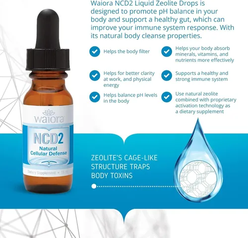 Miniatura 5 de Suplemento mineral líquido NCD2, fórmula avanzada de apoyo celular, digestivo diario y desintoxicación, inmune, equilibrio de pH, limpieza; gotas
