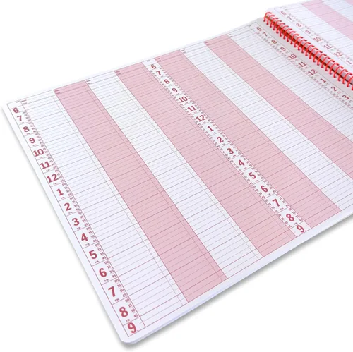 Miniatura 5 de Agenda en cuaderno, libro de citas – Agenda grande sin fecha de 2025 de 5" x 13.5", agenda diaria y por hora – Organizador en cuaderno espiral