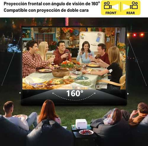 Miniatura 2 de Pantalla de proyector inflable I Diseño hermético sin soplador, hecho de lona de TPU, 120 pulgadas (equivalente a 16 pies) para uso en interiores