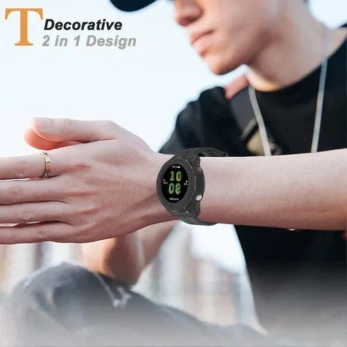 Miniatura 6 de Miimall Compatible con Garmin Forerunner 955 Caso, resistente a los arañazos, TPU Militar Funda de protección para Garmin Forerunner 955/955 Solar