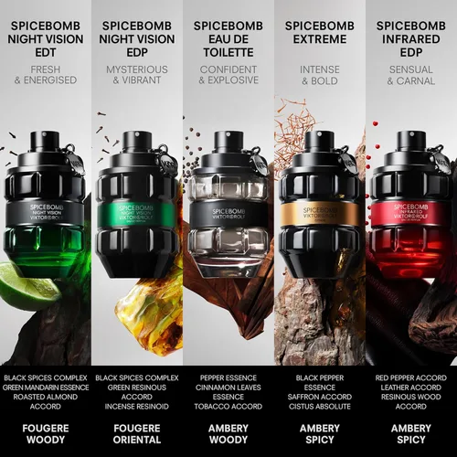 Miniatura 4 de Viktor&Rolf - Spicebomb Nightvision Eau de Toilette - Cálido, picante y fresco - Colonia para hombre - Con notas de bergamota cítrica, especias