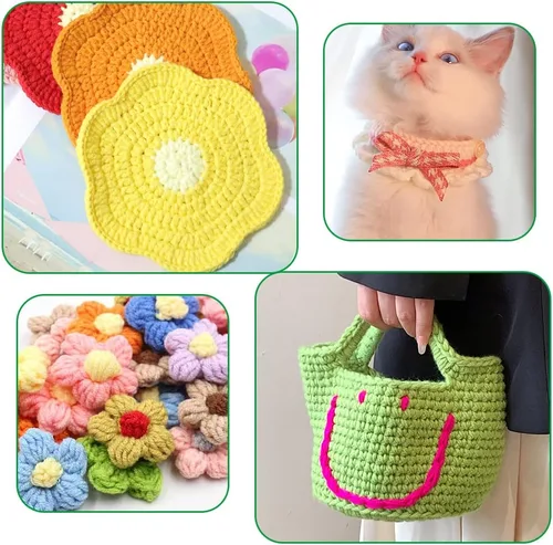 Miniatura 7 de Gancho de crochet de aluminio de 4mm, agujas de crochet lisas, agujas de tejer para manualidades con lana, gran regalo hecho a mano DIY para amigos