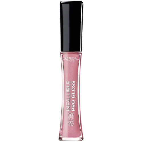 Miniatura 42 de L'Oreal Paris Maquillaje Infallible Brillo labial hidratante de 8 horas, Fiery, 0.21 onzas líquidas