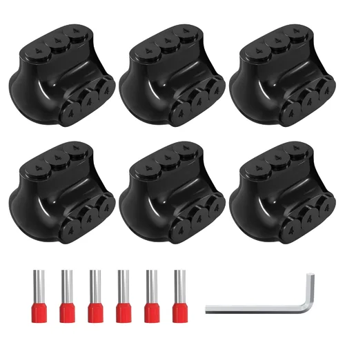 Joinfworld Conector Multipuerto Aislado de 3 Puertos Conectores de Alambre de Aluminio a Cobre 4-14AWG Entrada de Un Solo Lado Conectores de Cable 3